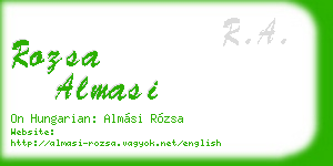 rozsa almasi business card