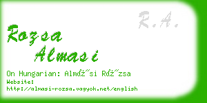 rozsa almasi business card